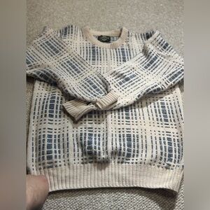 Vintage Jantzen Mens V Neck Cardigan Sweater   Stripe Sz  M Dad USA